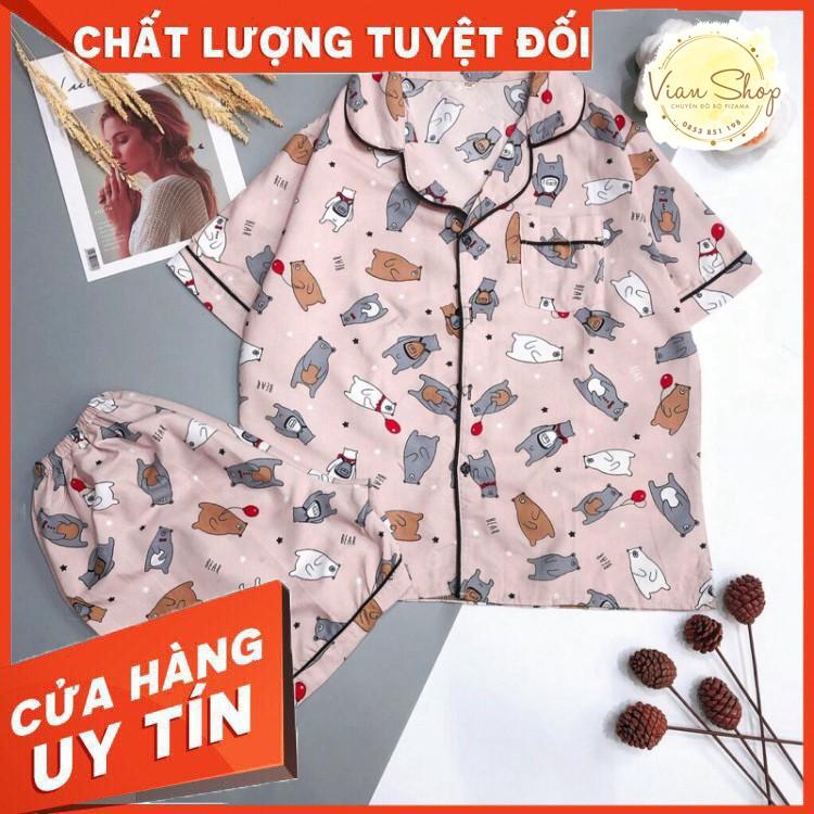 Bộ đồ pijama  Bộ Đồ Ngủ Mặc Nhà Kate Thái Cộc Đùi Hoạ Tiết Dễ Thương