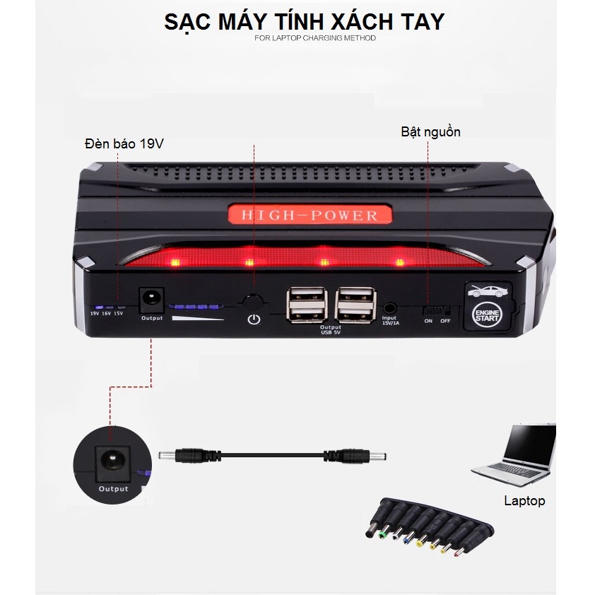 ROGTZ Bộ kích ô tô hỗ trợ sạc dự phòng High Power TM18 - Hàng Nhập Khẩu