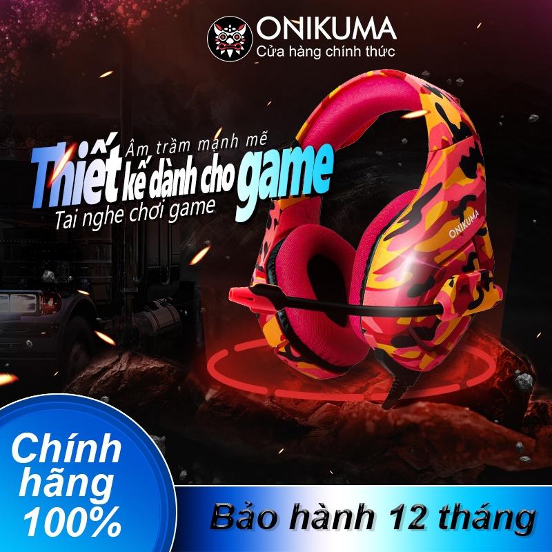 Tai nghe chơi game âm thanh nổi ngoài tai ONIKUMA K1B màu đỏ với micrô [Hàng chính hãng]