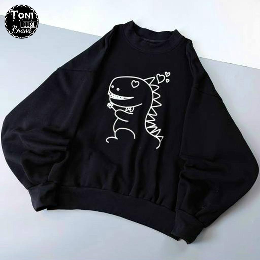 Áo Sweater Nỉ Ngoại in hình Khủng Long - Áo Khoác Nỉ nam nữ Unisex (ST110 - Ảnh Thật)