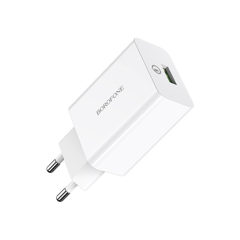 Cóc Sạc Nhanh BOROFONE BA21A - 1 Cổng USB (EU) - Hàng Chính Hãng