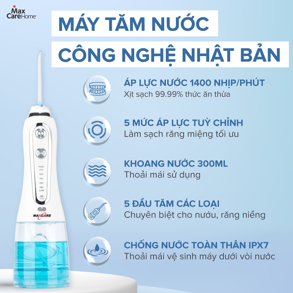 Máy tăm nước cầm tay Maxcare Max456S
