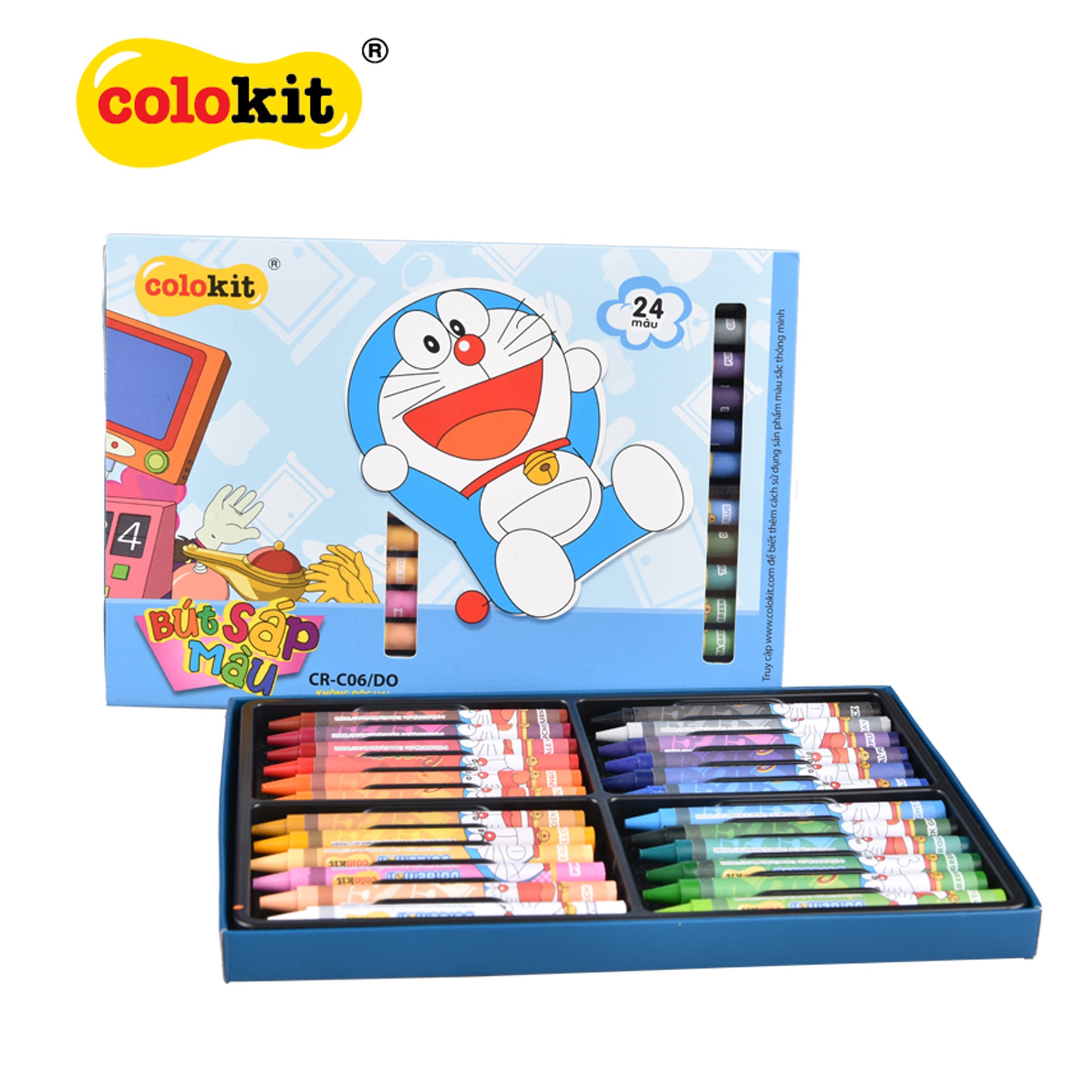 Bút Sáp màu Thiên Long Doraemon CR-C06/DO - 24 màu