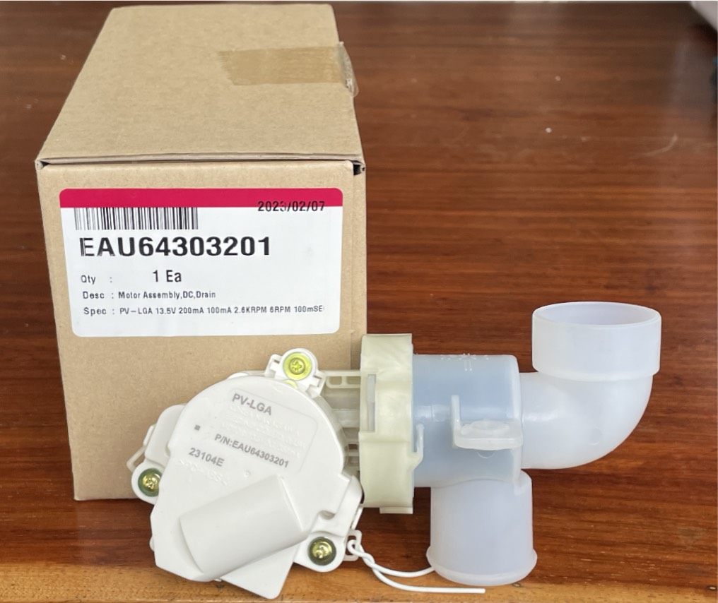 VAN XẢ NƯỚC MÁY GIẶT LG CỬA TRÊN (LỒNG ĐỨNG) 11KG, 12KG, 13KG, 19KG (GẮN LIỀN CỔ NHỰA) – HÀNG CHÍNH HÃNG