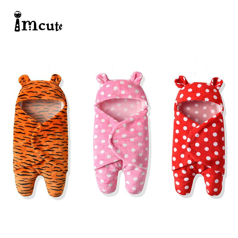 Imcute Thu Túi Ngủ Cho Bé Sách Bao Da Ốp Lưng Cho Bé Sơ Sinh Mùa Đông Chấm Đầm CHĂN QUẤN Ủ Dễ Thương Túi Ngủ Chắc Chắn Cho Bé