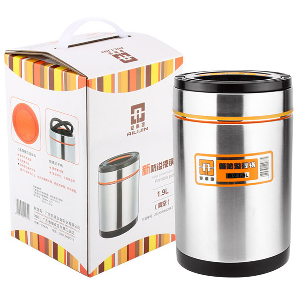 CaMen Hộp Đựng Cơm Giữ Nhiệt Inox 304 1400Ml 3 ngăn Chống Tràn