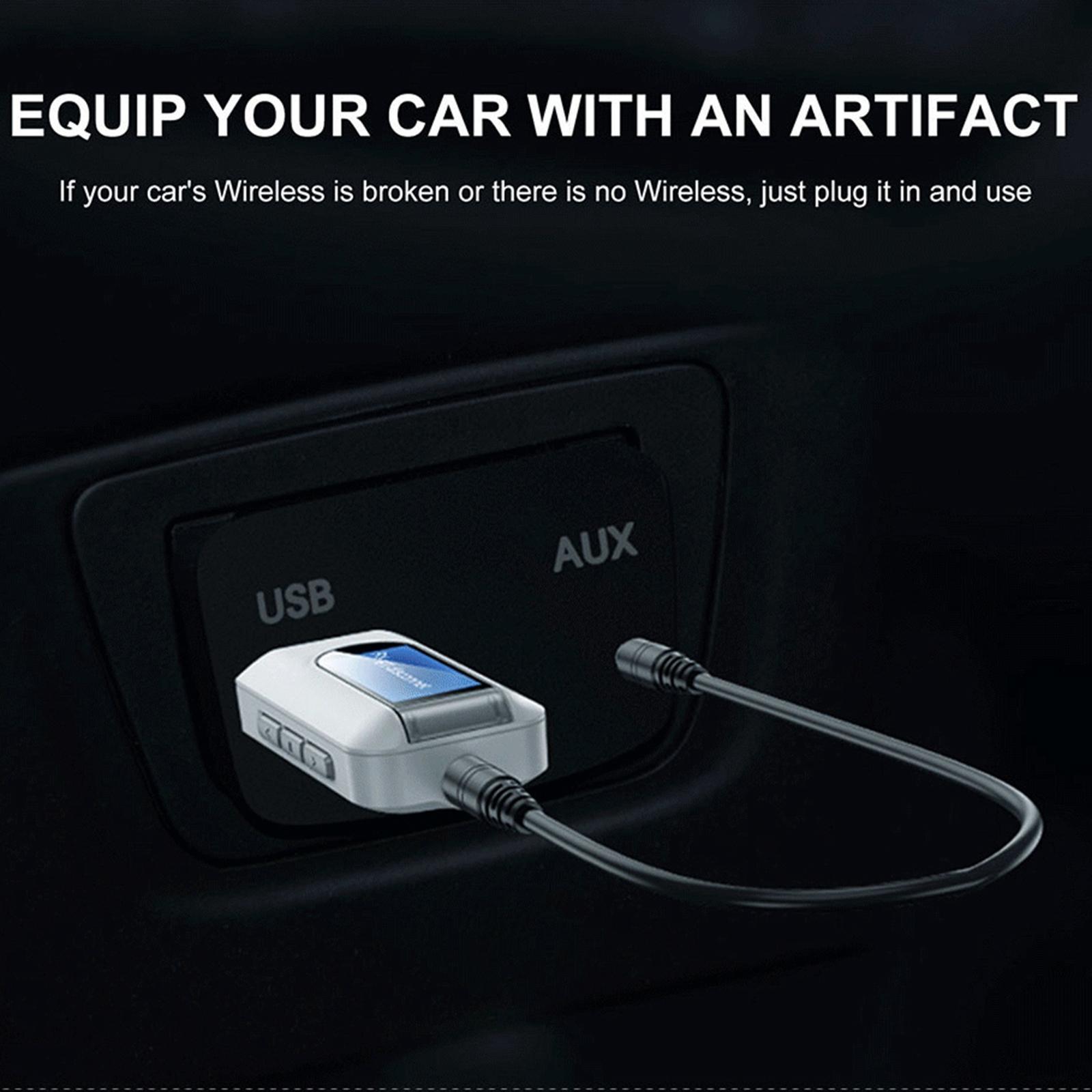 2-in-1 USB 5.0 Bluetooth Adapter 3.5MM AUX  for PC TV Car Sound System