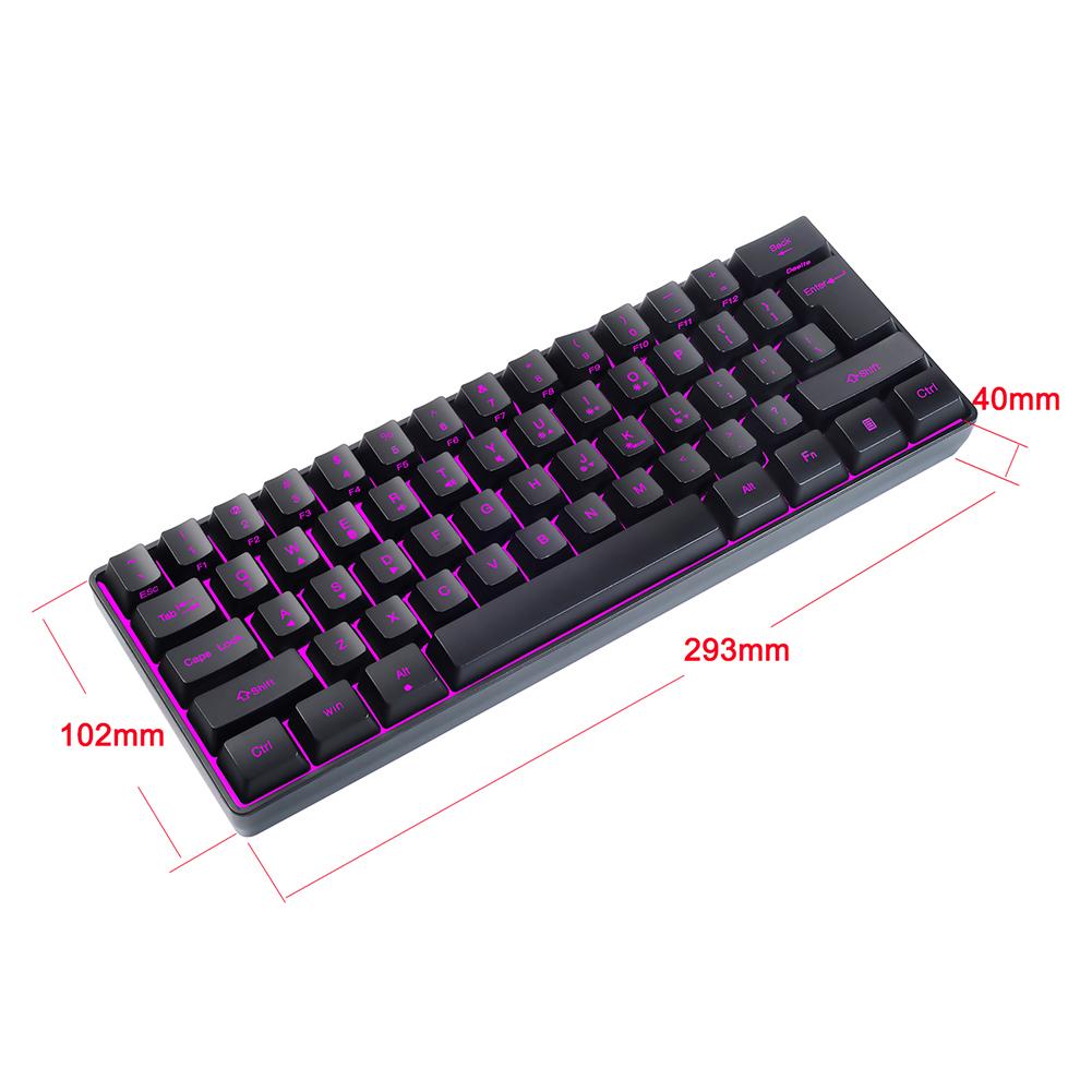 G61 61 Phím RGB Backlit Bluetooth 2.4G-Tương Thích Hai Chế Độ Không Dây Bàn Phím Chơi Game Bàn Phím Máy Tính Cho Game Thủ Máy Tính laptop