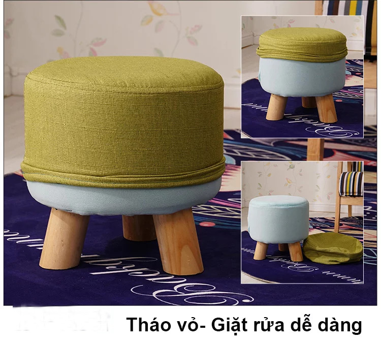 Ghế đôn chân gỗ cao cấp gp28