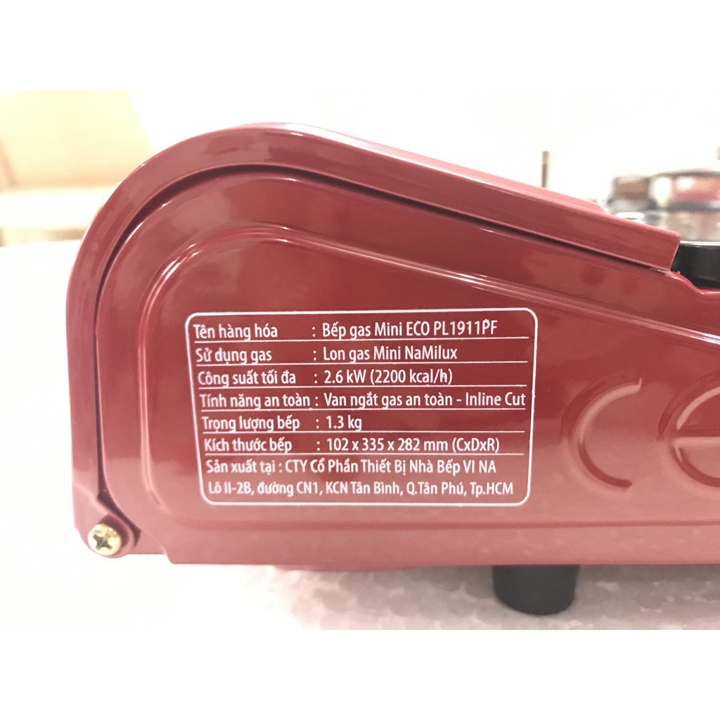 Bếp gas Mini Namilux PL-1911PF màu ngẫu nhiên sử dụng van tự ngắt an toàn- Hàng nhập khẩu