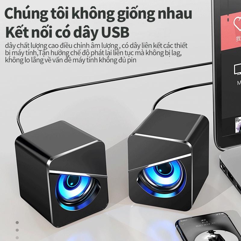 Loa máy tính có dây USB Âm trầm sâu Loa hộp âm thanh nổi 4D cho máy tính xách tay --- BH 3 Tháng