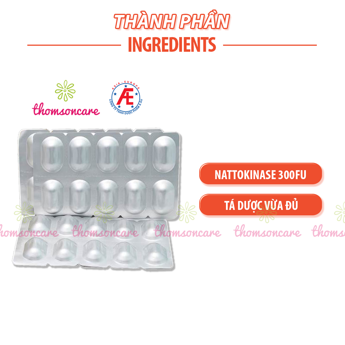 Nattospes - Có tem tích điểm chính hãng - Hỗ trợ hoạt huyết dưỡng não, ngăn ngừa tai biến, ổn định huyết áp