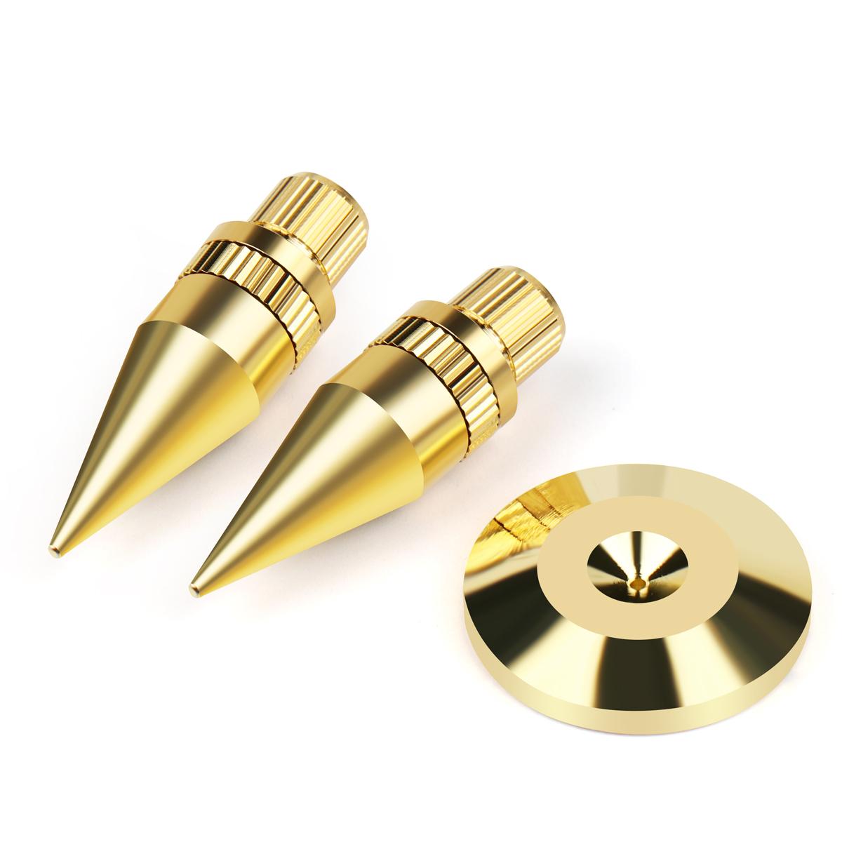 4 Loa Đồng Nguyên Chất M6x36 Hộp Gai Đứng Chống Sốc Chân Miếng Lót Cho Âm Thanh HIFI Khuếch Đại DAC Bộ Giải Mã Máy Tính đệm Cao Su F Màu sắc: 4 Cái Vàng