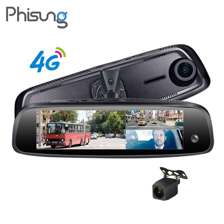 Camera hành trình cao cấp Phisung E09-3 tích hợp 3 camera, 4G, Android, Wifi - Hàng nhập khẩu