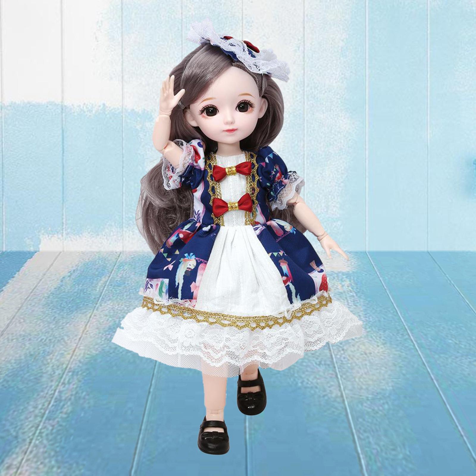 23 Flexible Ball Jointed BJD Girl Doll Kids Girl Pretend Play Toy Gift