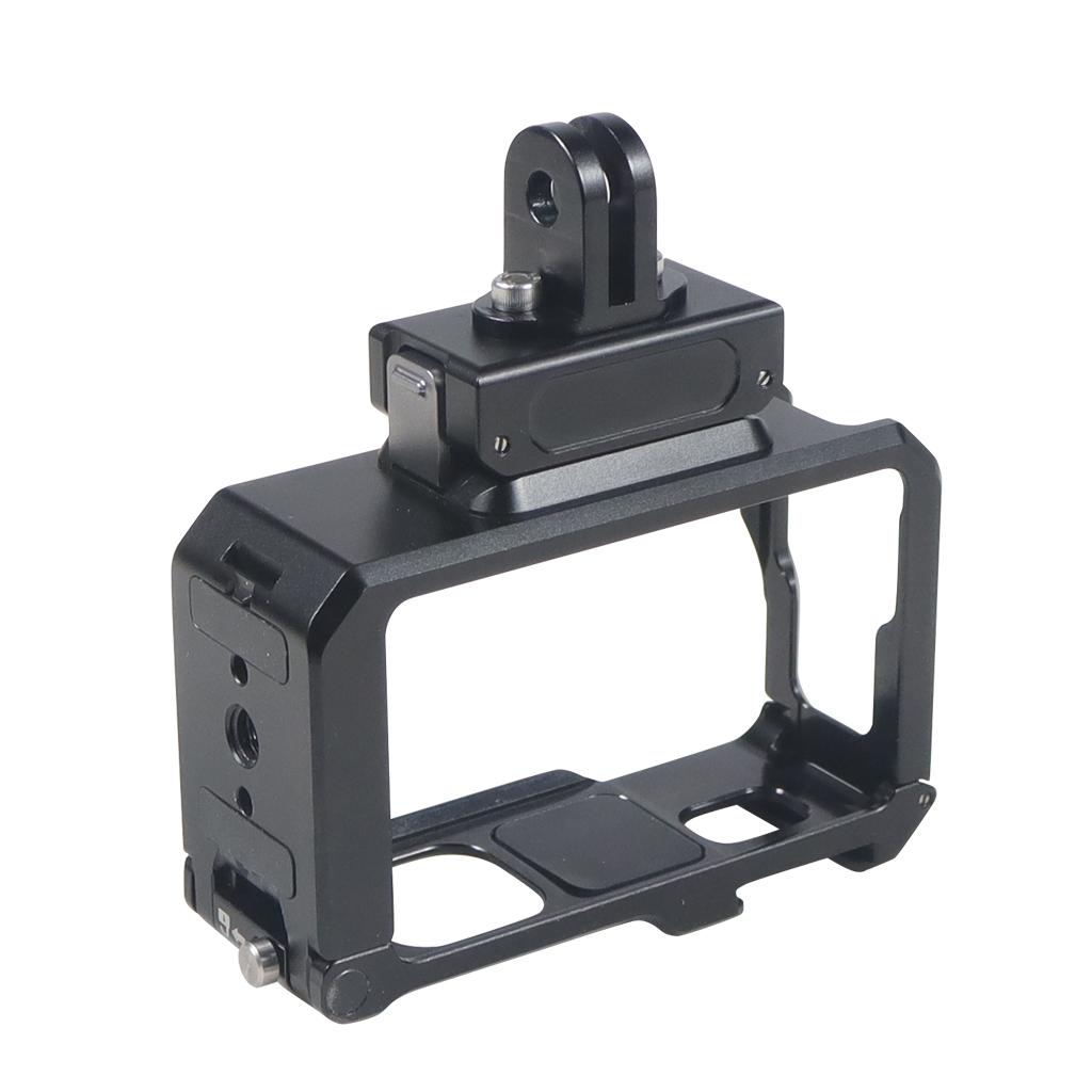 Nâng cấp Lồng kim loại Base Base từ tính cho DJI OSMO Hành động 3 Trường hợp khung bảo vệ mở rộng giày Cold Mount 1/4 "