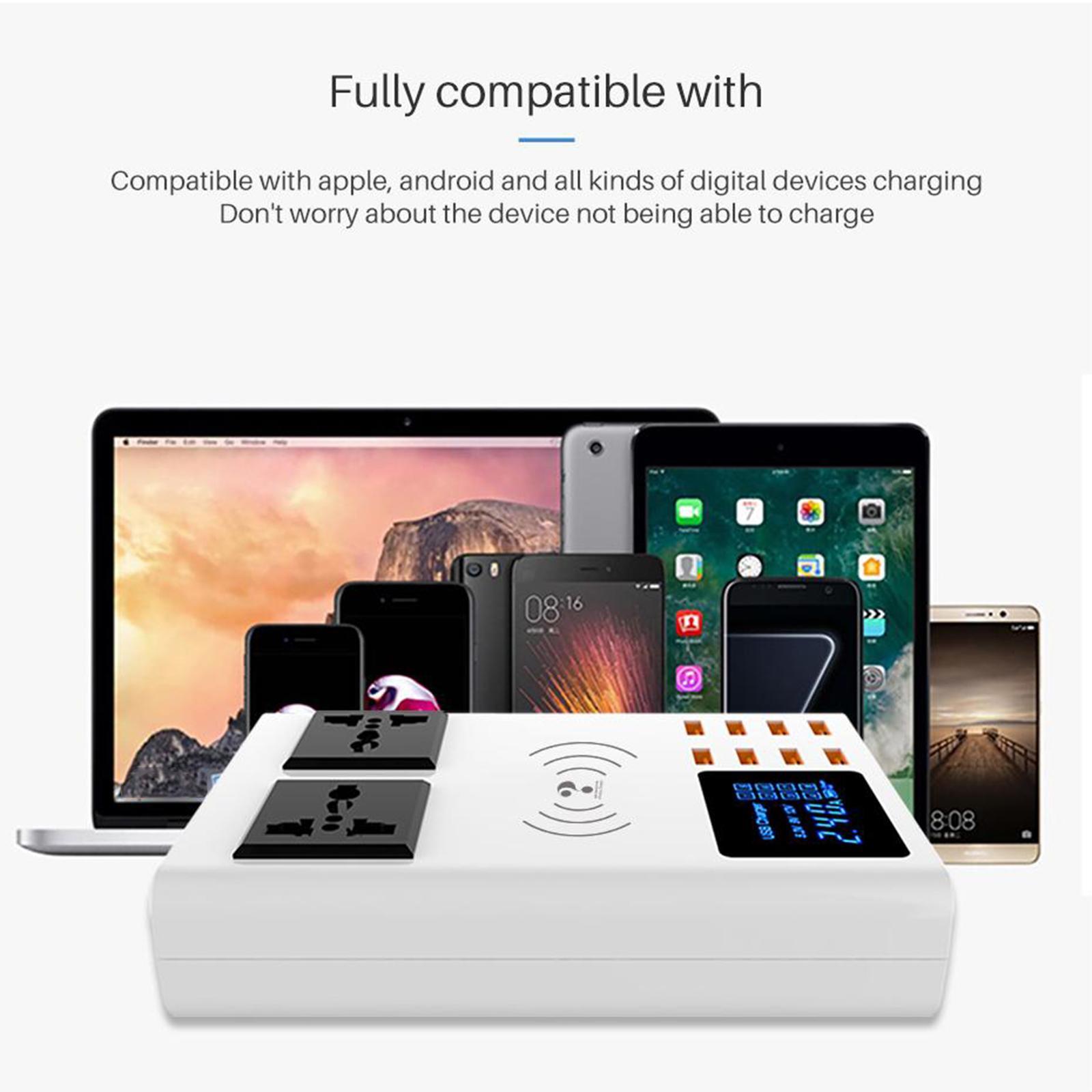 Multiple USB Charger 40W/8A Desktop Charging Station for Phones and More EU