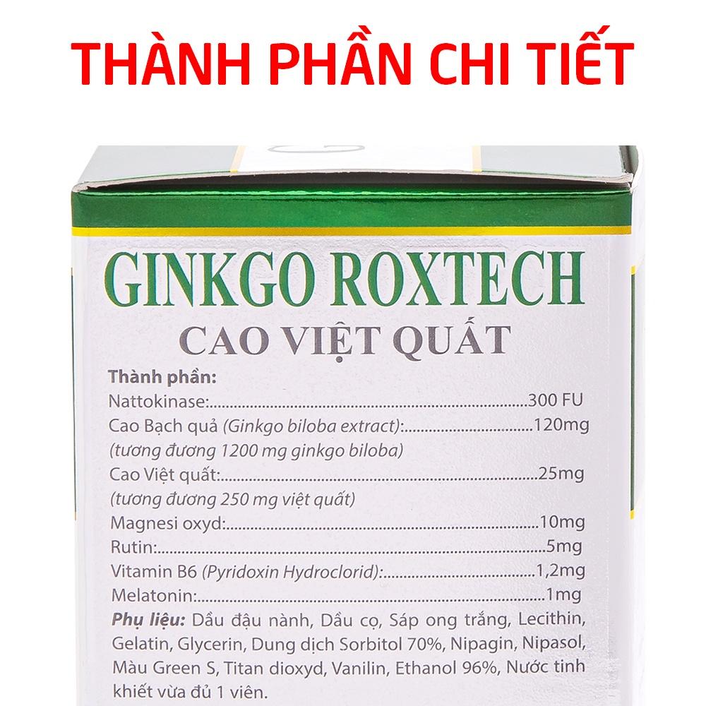 Combo 2 Hộp Hoạt huyết dưỡng não Ginkgo Biloba 1200mg, cao việt quất, nattokinase - 100 viên