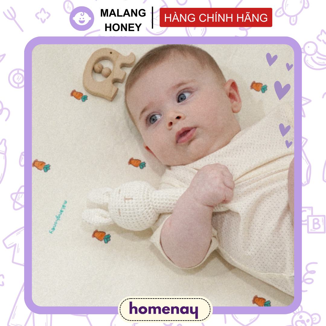 Thảm mát cho bé Malang Honey giúp bé ngủ ngon hơn mát lạnh mềm mại không thấm nước giúp bé ngủ ngon