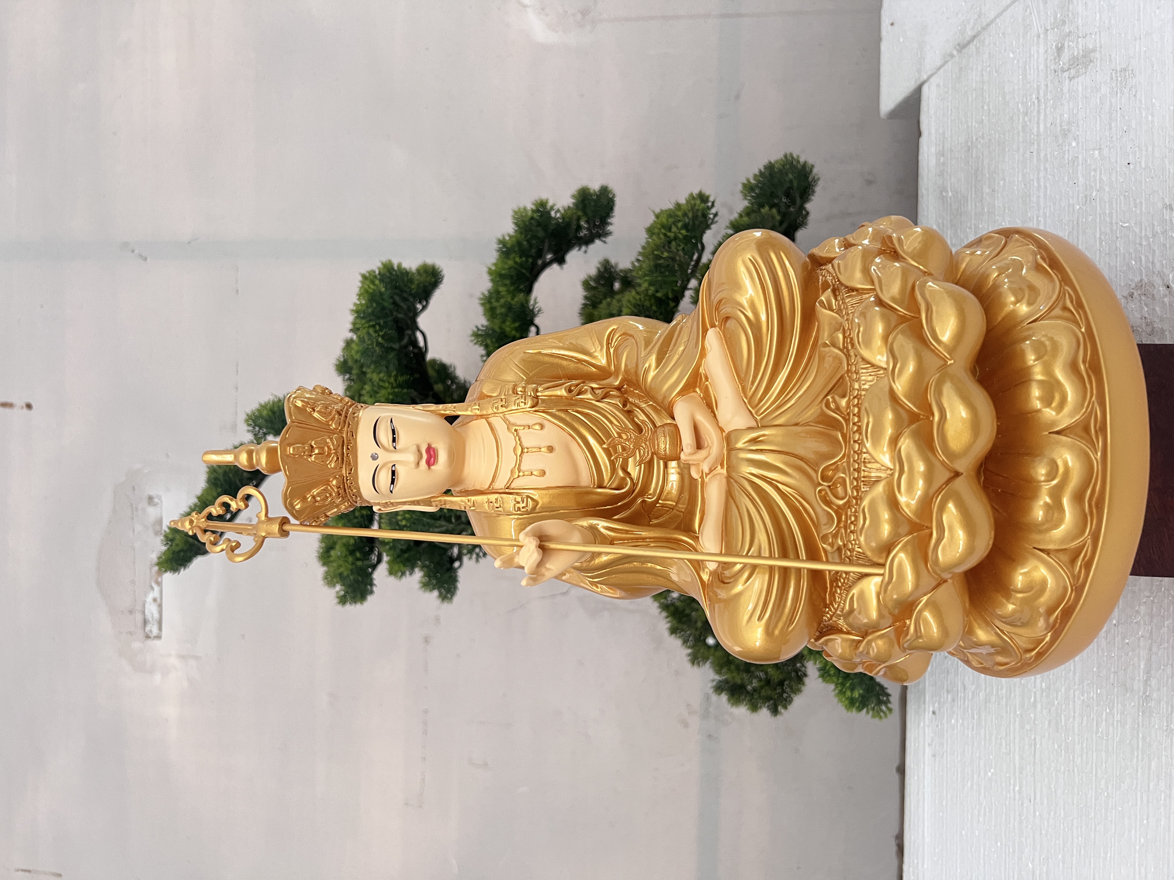 Tượng Phật Địa Tạng ngồi cao 30cm ngang 17cm