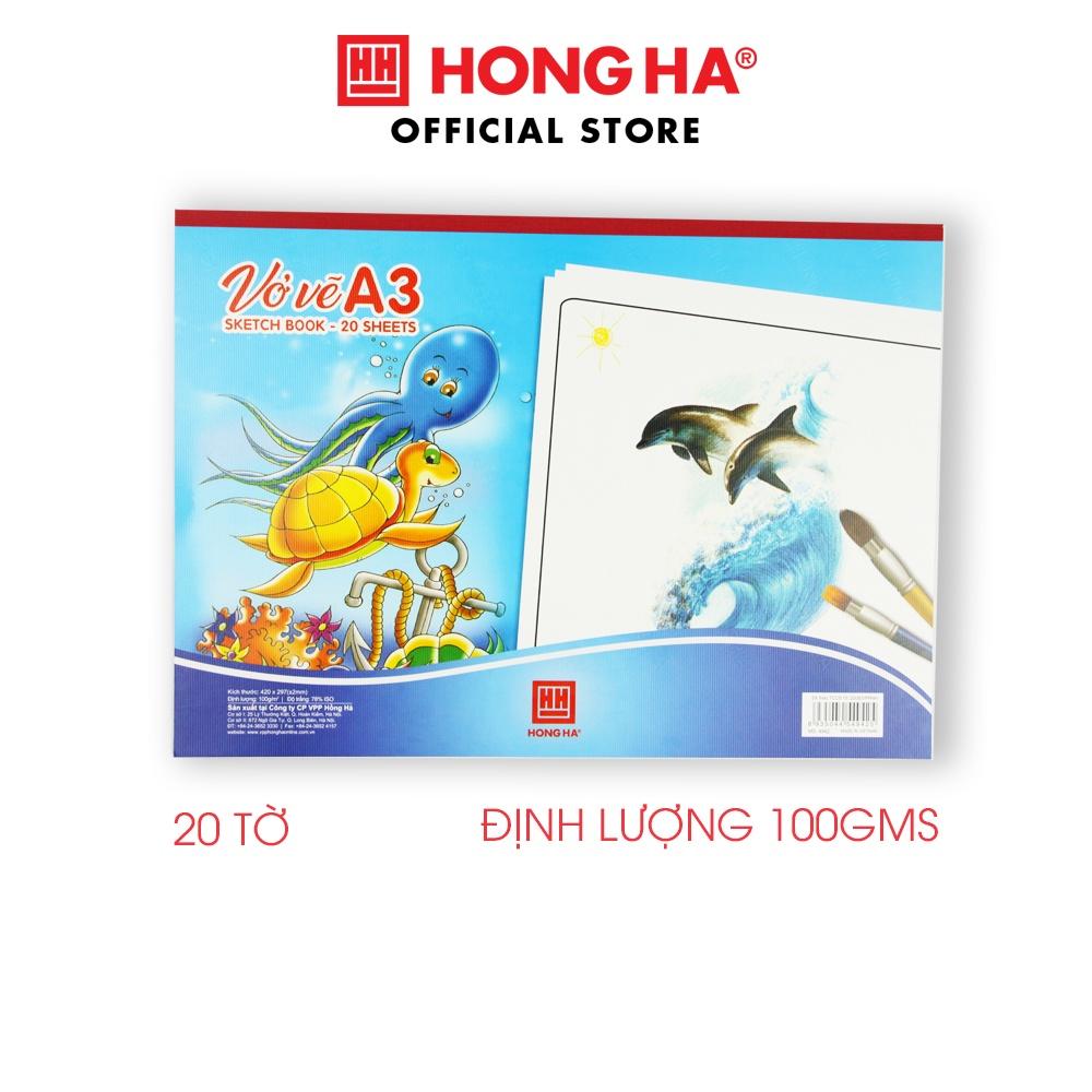 Vở vẽ A3 Hồng Hà 20 tờ độ trắng tự nhiên 4942