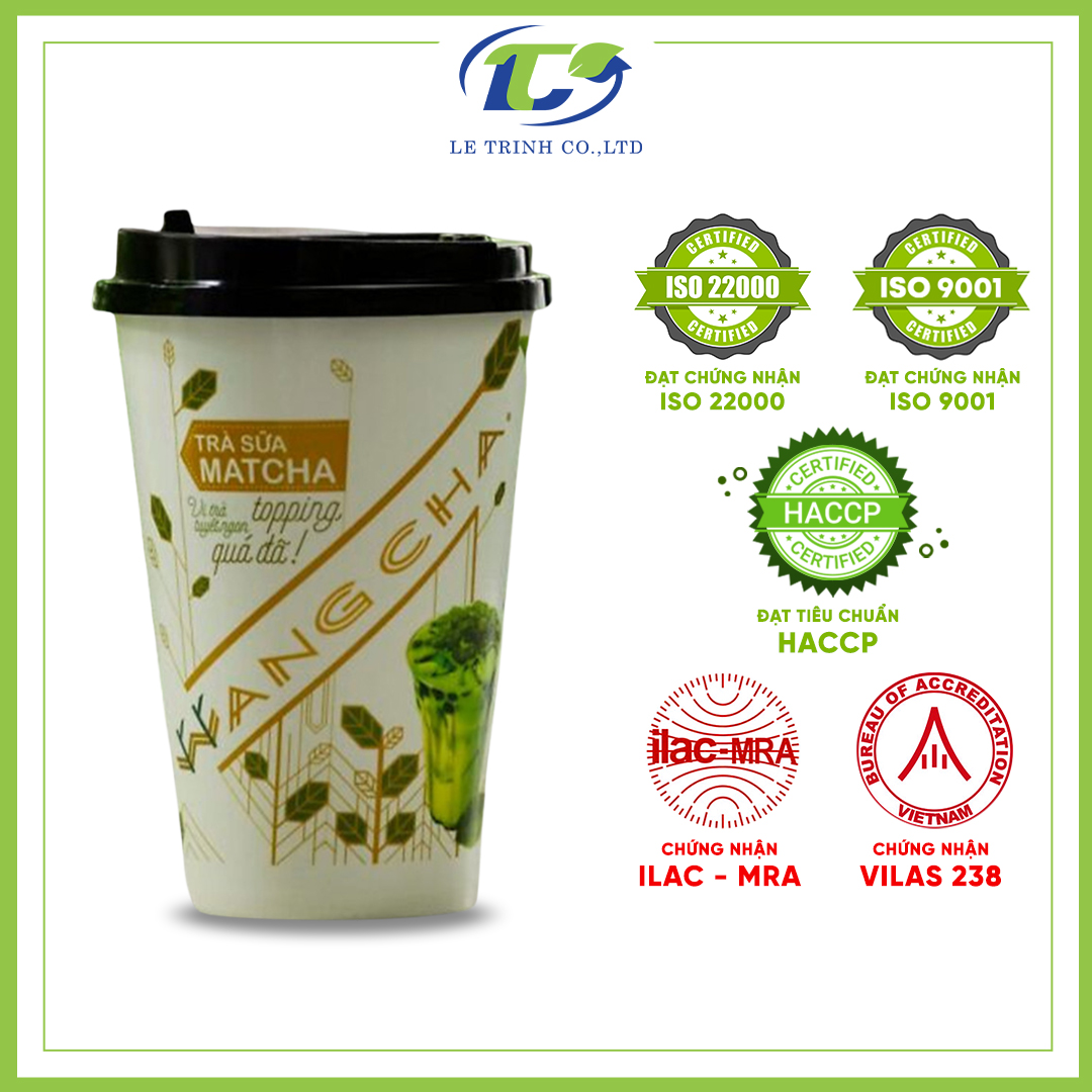 Ly Trà Sữa Wangcha vị Matcha cao cấp - Bột Trà Sữa Matcha thơm ngon có thạch 3Q ngọc trai thơm ngon đi kèm - Trà Sữa Vị Matcha tiện lợi, dễ sử dụng (100gr/ly)