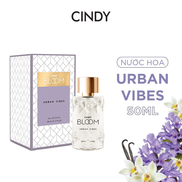 Bộ đôi sữa tắm nước hoa &amp; nước hoa nữ Cindy Bloom Urban Vibes mùi hương tự tin cuốn hút 270g + 50ml