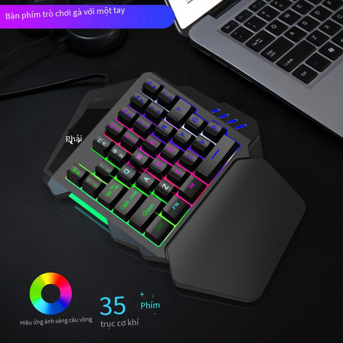 Khuyến mại V100 bàn phím một tay dành cho người thuận tay trái đặt điện thoại di động nhỏ mini ngai vàng với bàn phím trò chơi ngai vàng gà
