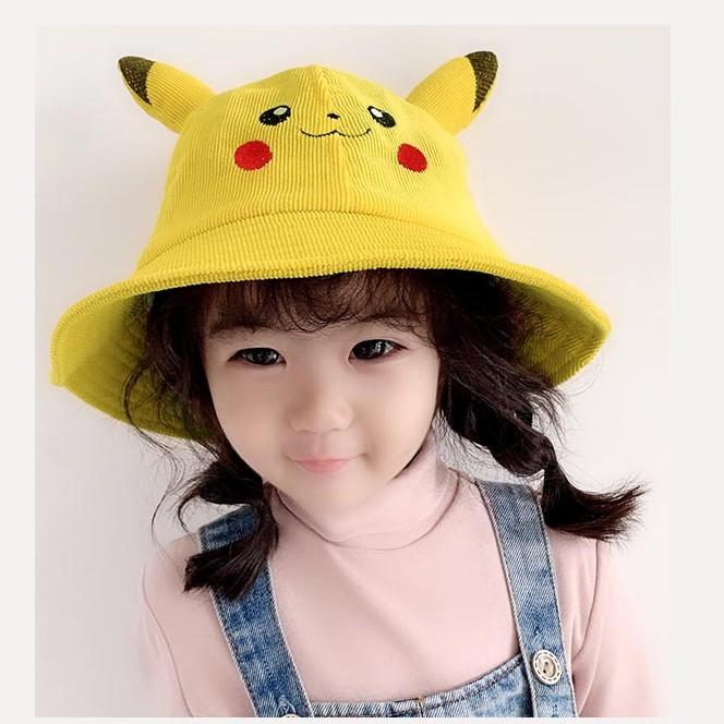 Nón Lưỡi Trai Pikachu, Mũ Tai Bèo Pikachu Dễ Thương Cho Bé Từ 1-2 tuổi