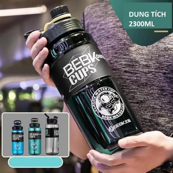 {HÀNG MỚI VỀ} Bình nước thể thao cao cấp BEBK 2300ML dung tích lớn đựng nước tập gym/ đi làm/dã ngoại