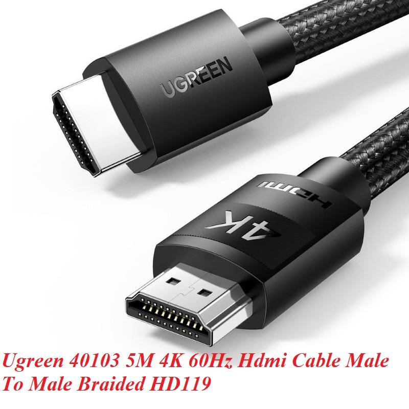 Ugreen UG40104HD119TK 10M 4K 30Hz màu đen Cáp hdmi - HÀNG CHÍNH HÃNG