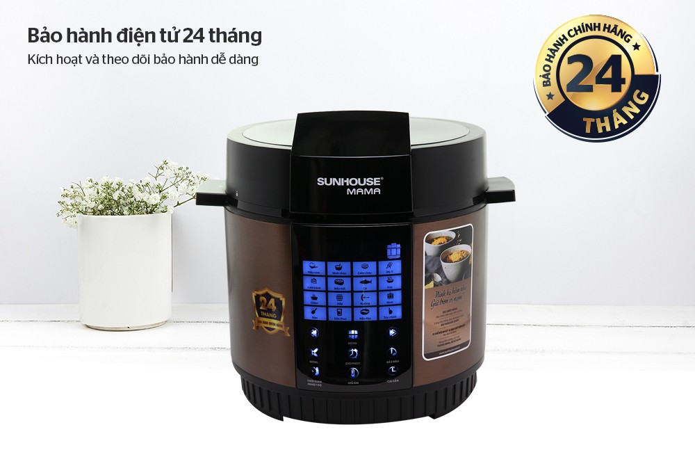 NỒI ÁP SUẤT ĐIỆN TỬ ĐA NĂNG SUNHOUSE MAMA SHD1588B, Dung tích 5L