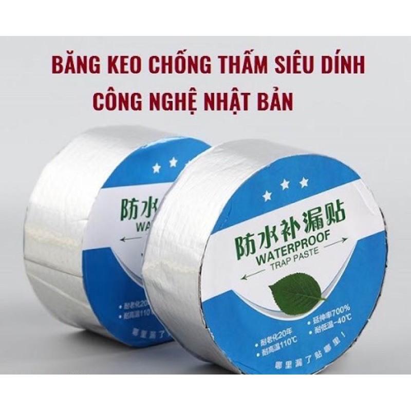 Cuộn 5m Băng Keo Chống Thấm Nước, Chống Dột, Siêu Dính Đa Năng Water Proof - Băng Keo Bê Tông, Vá Vết Nứt