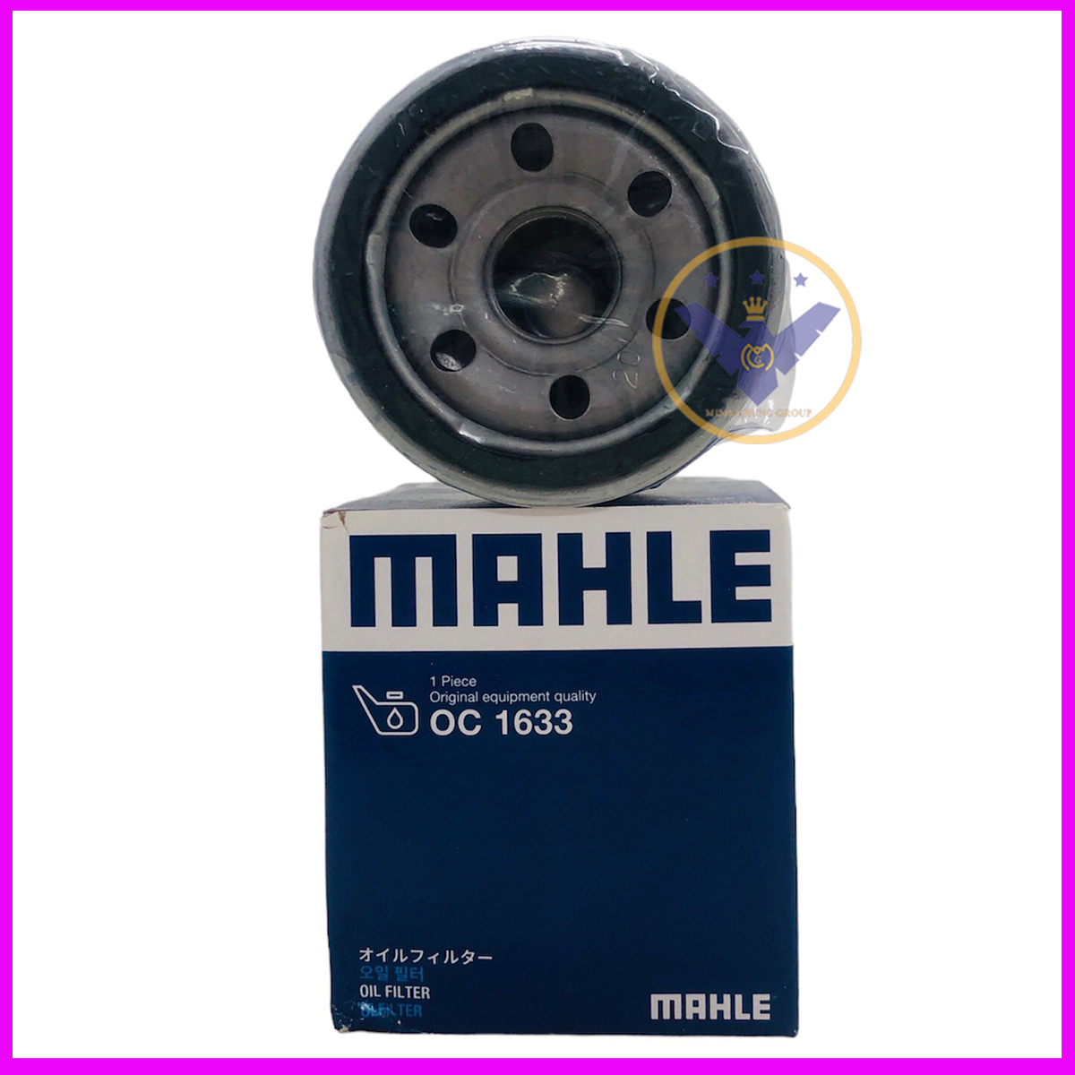 Lọc nhớt chính hãng Mahle OC-1633 cho xe Kia Morning, Forte, Rio, i10, Accent, Getz