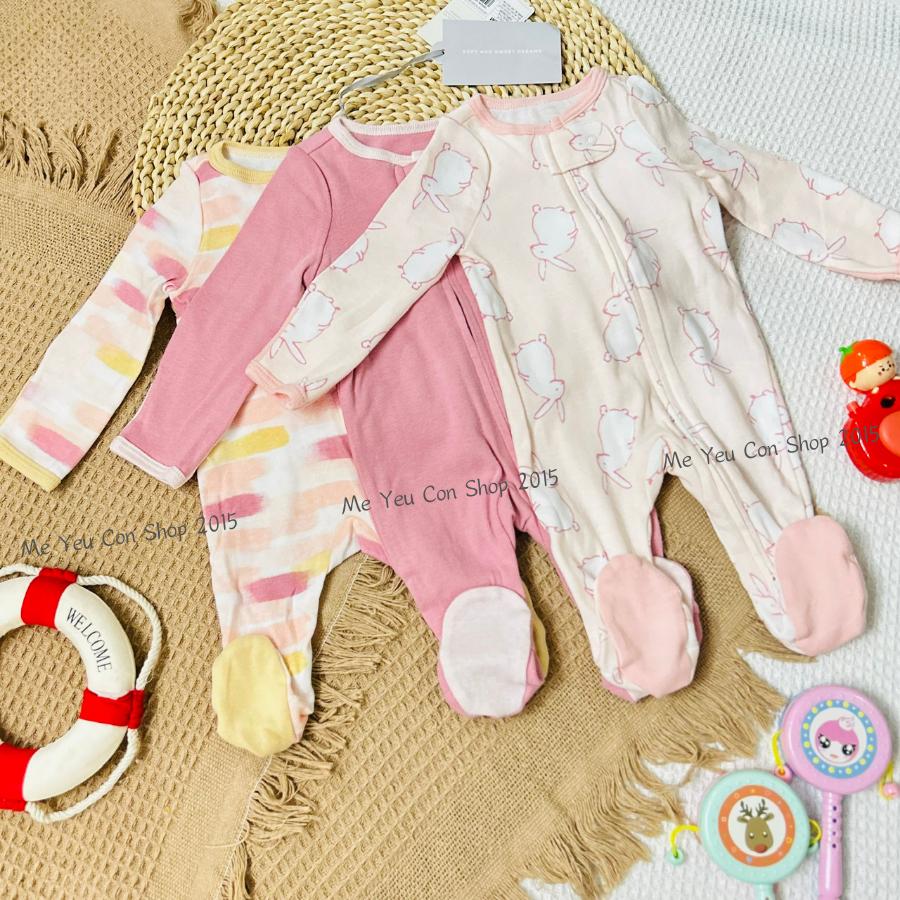 [NB-9m] Body Ngủ Liền Vớ Kiểu Dây Kéo Hàng VNXK Cloud Island Chất Cotton Mềm Mịn, Thấm Hút Mồ Hôi Cho Bé Từ 2-9kg - Mẫu I1