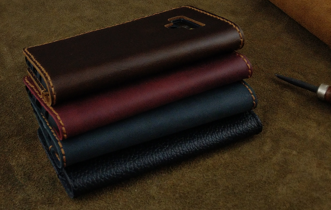 Bao Da cho Samsung Galaxy Note 9 Da Bò Thật May Thủ Công