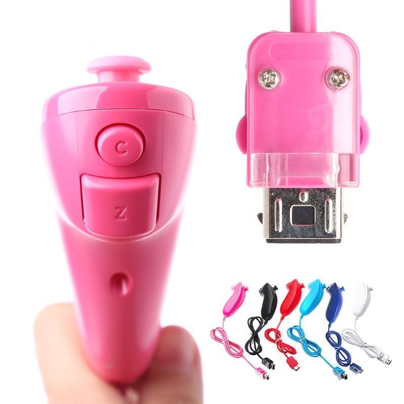Điều khiển trò chơi video từ xa Nunchuk cho Wii 5 màu tùy chọn