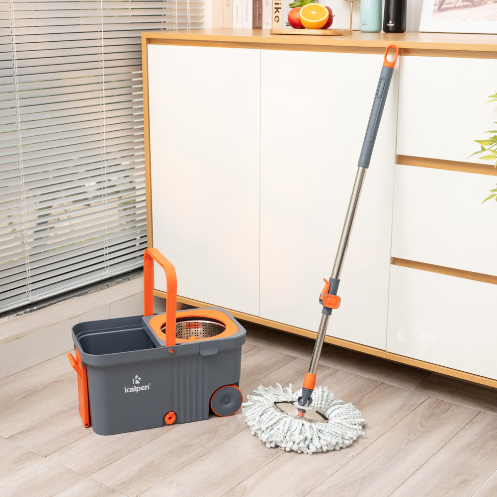 Bộ cây lau nhà xoay 360 độ Kalpen G5 tặng kèm 2 bông lau - Hàng chính hãng