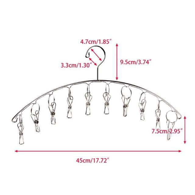 Móc phơi quần áo có 10 kẹp tiện lợi