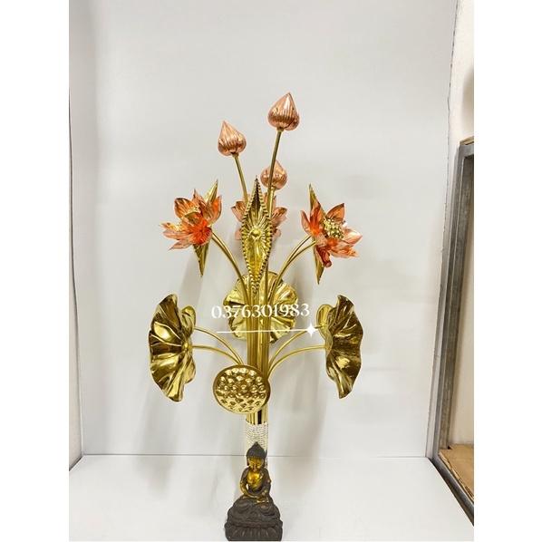 Com bo hoa sen 15 bông và lọ bông cúc cao 30cm