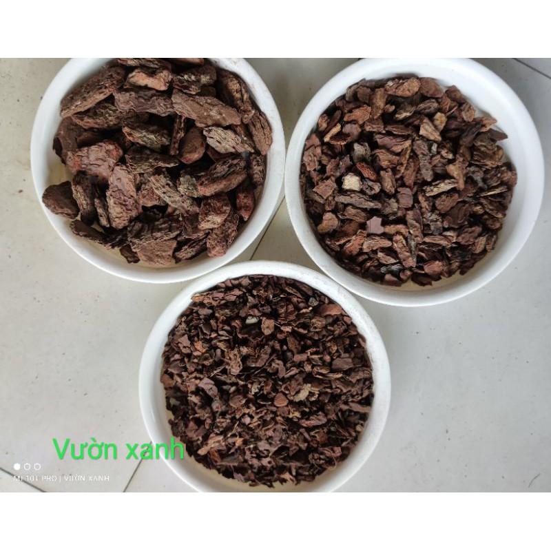 Vỏ thông trồng lan đã xử lý, đánh tròn đầu 1kg