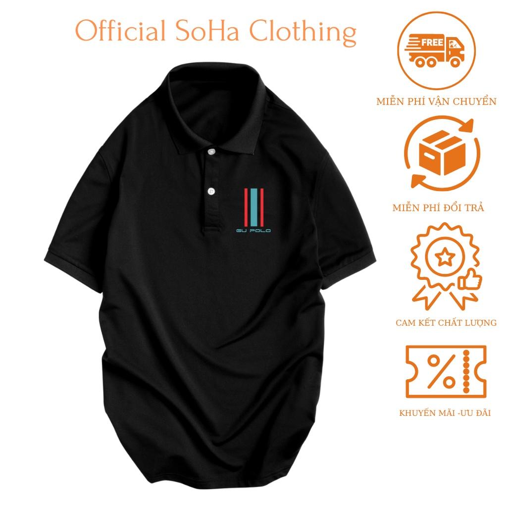 Áo Thun Polo Nam Basic cổ bẻ vải Cá Sấu chuẩn form,hình in sắc nét, Gu PoLo-SoHa Clothing