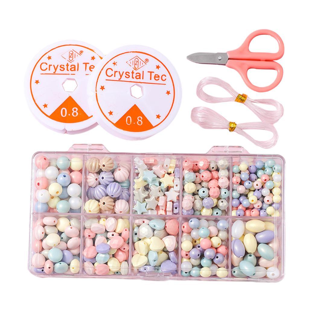 1 Set Mixed Beads Jewelry Findings with Storage Box Handmade for Bracelet