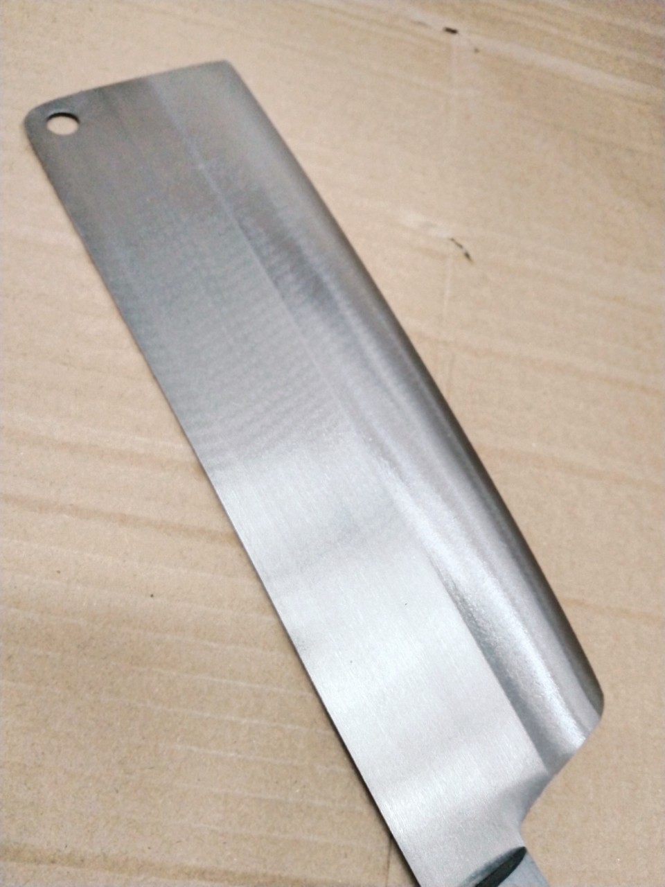 Dụng cụ hỗ trợ nhà bếp - Dao Thái,Chặt Thịt Đúc LIền Cán Nhựa Trắng Không Rỉ, Sắc Bén 36cm bản 7cm