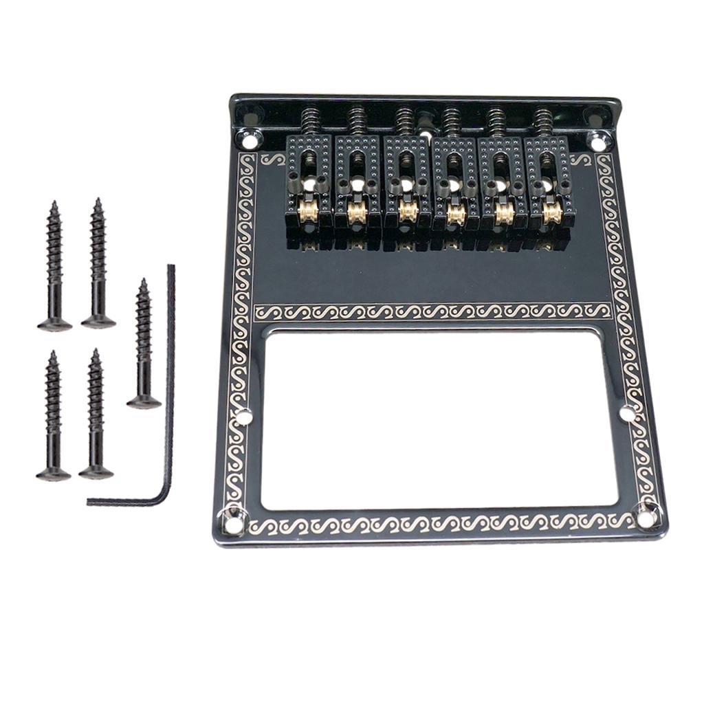 1 Set Electric Guitar Roller Saddle Bridge for TL Electric Guitar Accessory Black