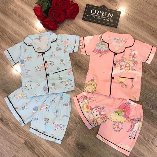 Bộ pijama, bộ ngủ cho bé chất thô mát hàng loại 1