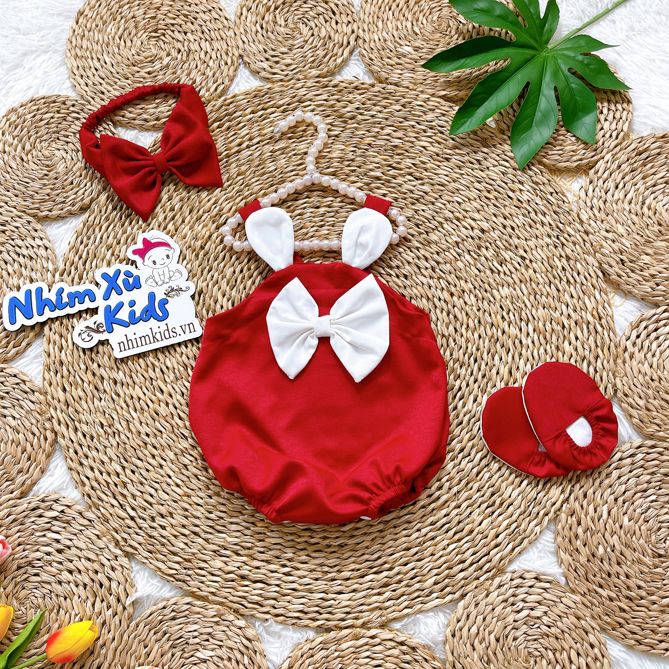 Body Tai Thỏ Xinh Xinh Kèm Quà Tặng Cho Bé Gái 3 Đến 12kg