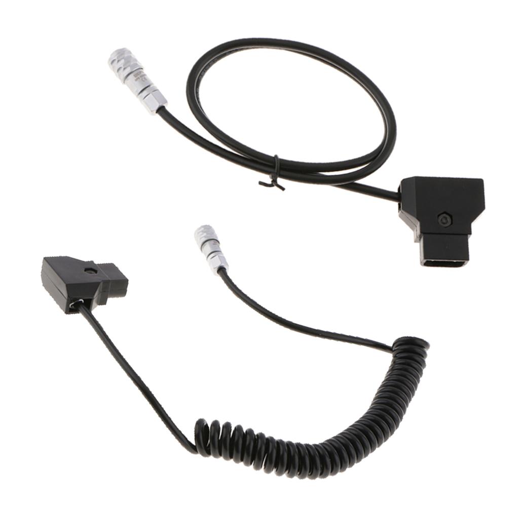 D-Tap Power Cable for Blackmagic Cinema Camera 4k Coiled+Straight0.5m