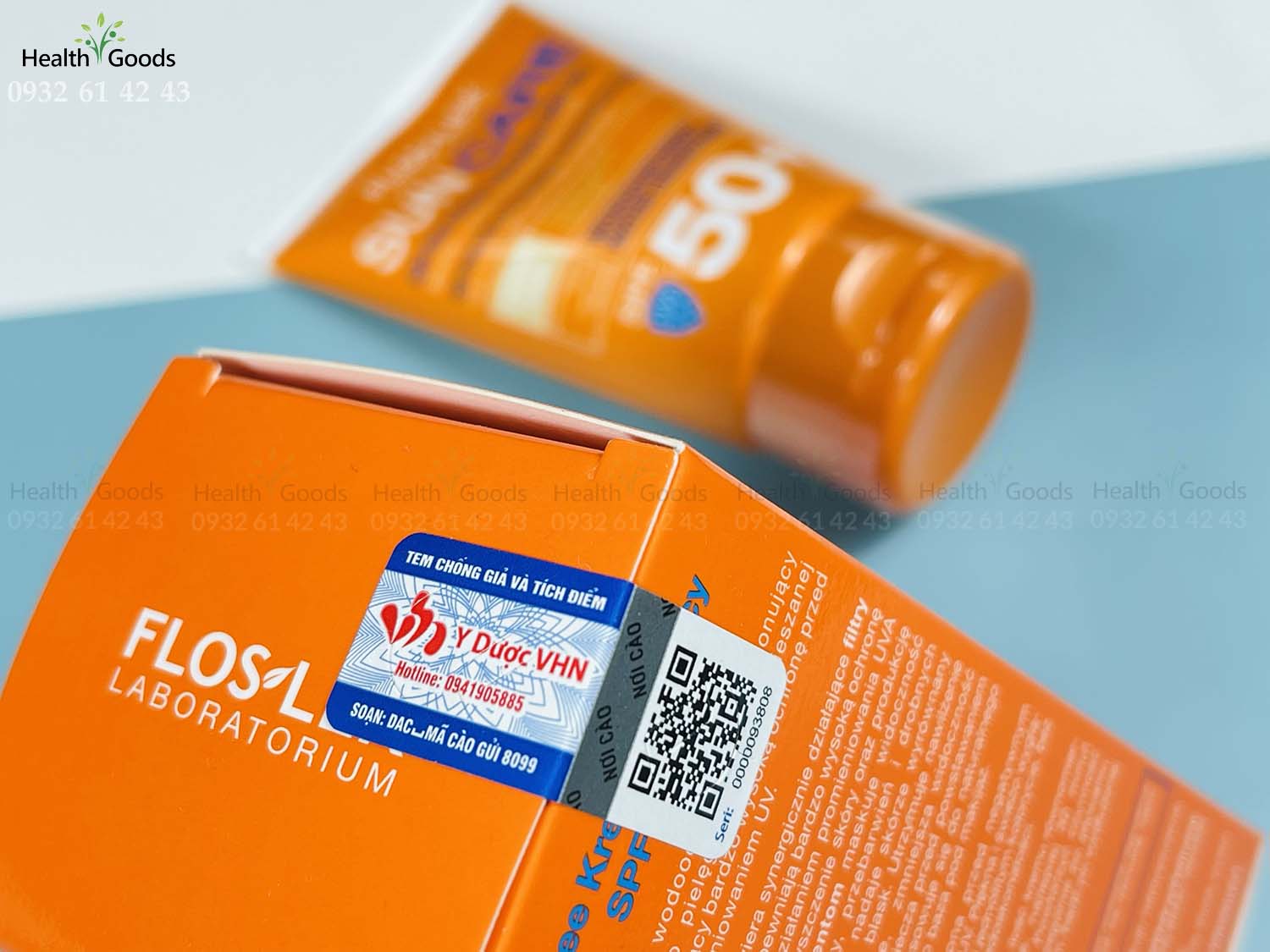 Kem chống nắng Floslek Laboratorium Sun Care Oil Free Sun Protection Tinted Cream SPF50+ 50ml