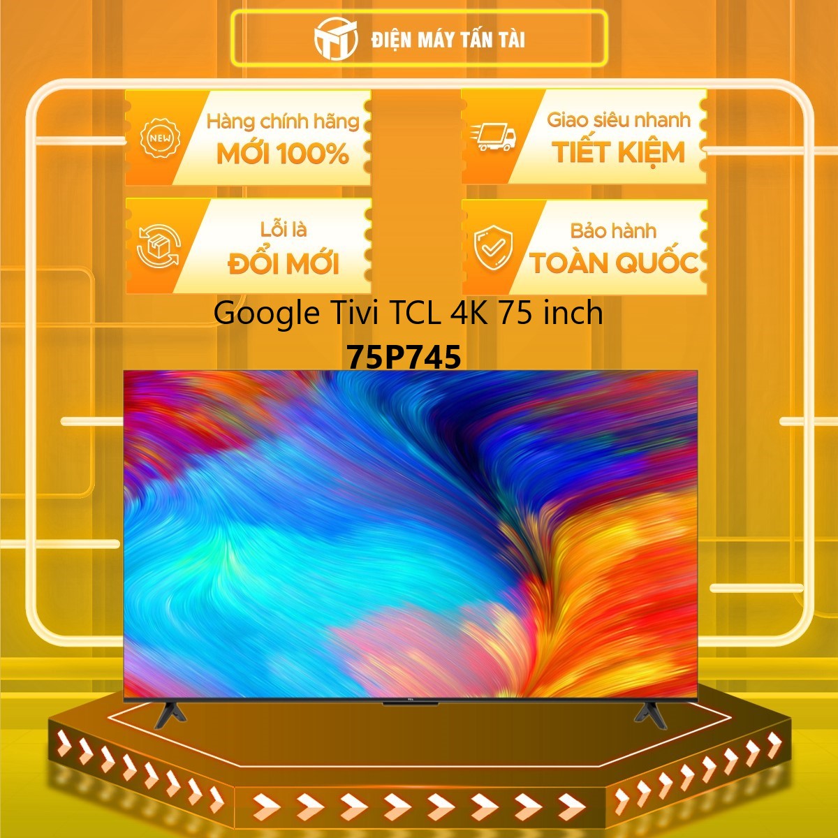 75P745 - Google Tivi TCL 4K 75 Inch 75P745 - Hàng Chính Hãng - Chỉ Giao Hồ Chí Minh